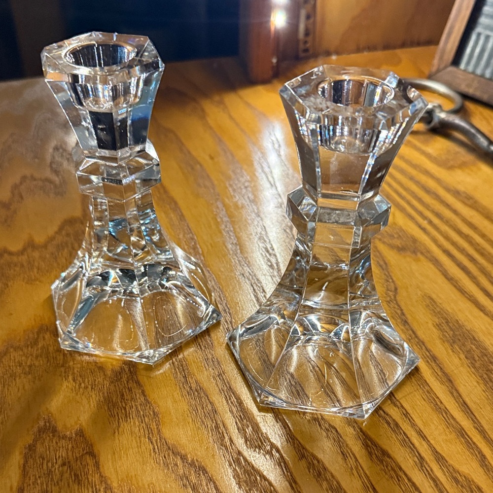 Elegant Crystal Candle Holders